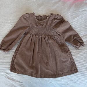Pehr Corduroy Smocked Dress in Portobello